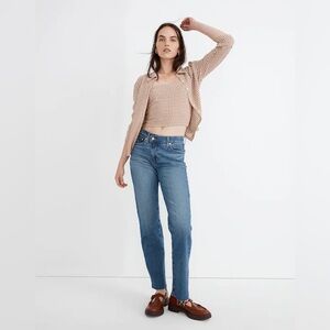 Madewell Mid-Rise Perfect Vintage Straight Jean: Criss Cross Edition, size 28